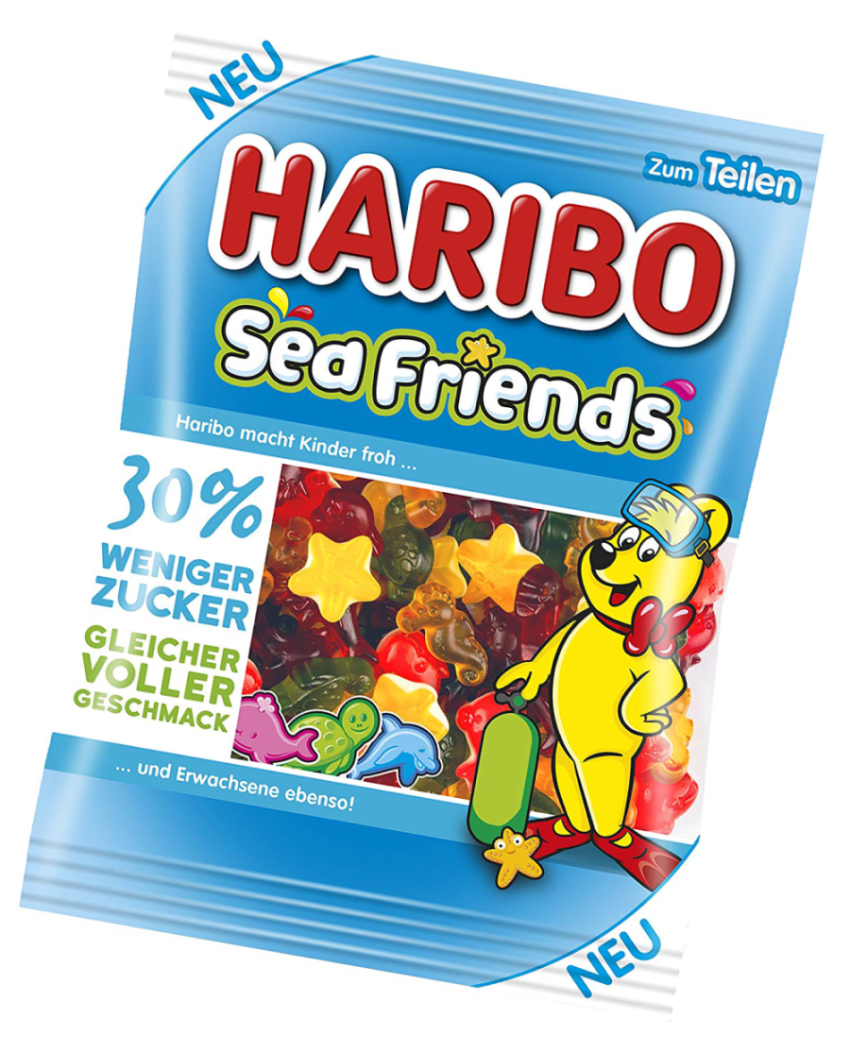 Haribo Sea Friends 160g | Fruchtgummi | Süßwaren | Nahrungsmittel | P